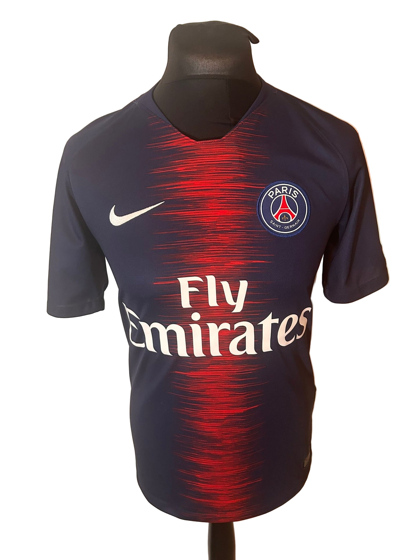 PSG, Paris Saint Germain 2018-19 home football shirt, Nike, small, navy, Neymar, front