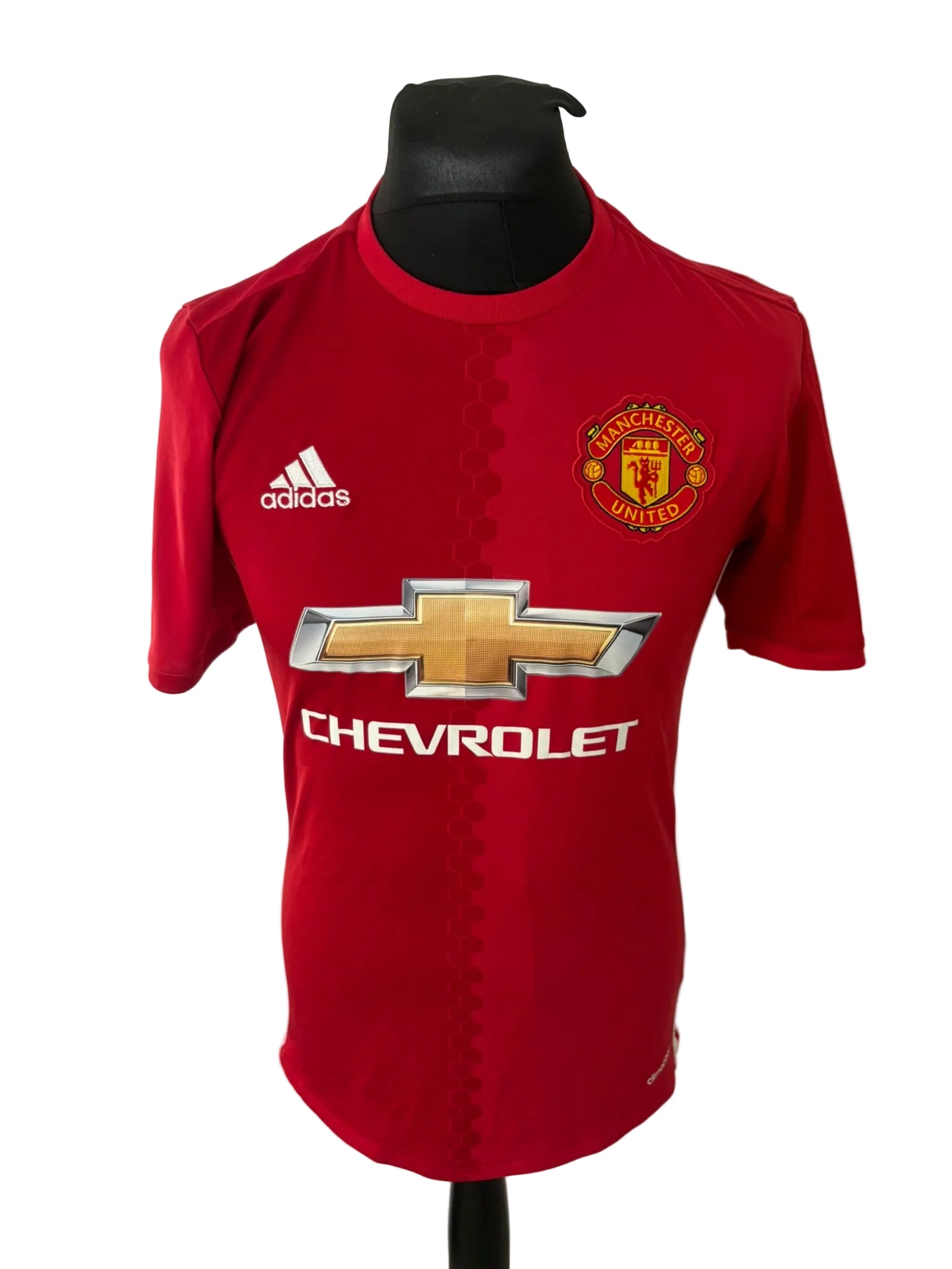 Manchester United 2016-17 home football shirt, red, small, Adidas, Juan Mata, front