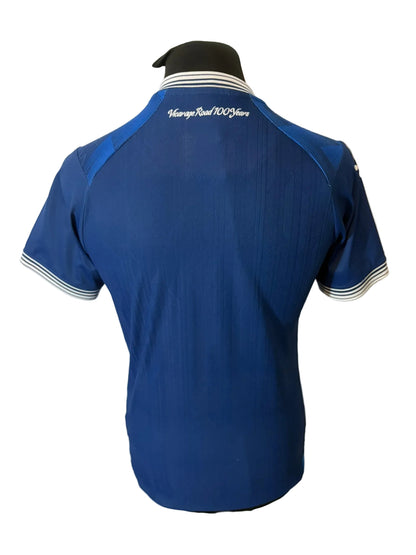 Watford 2022-23 away football shirt, blue, small, Kelme, back