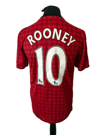 Manchester United 2012-13 home football shirt, red, medium, Nike, Wayne Rooney, back
