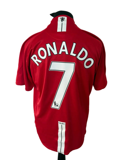 Manchester United 2007-09 home football shirt, red, Large, Nike, Cristiano Ronaldo, back