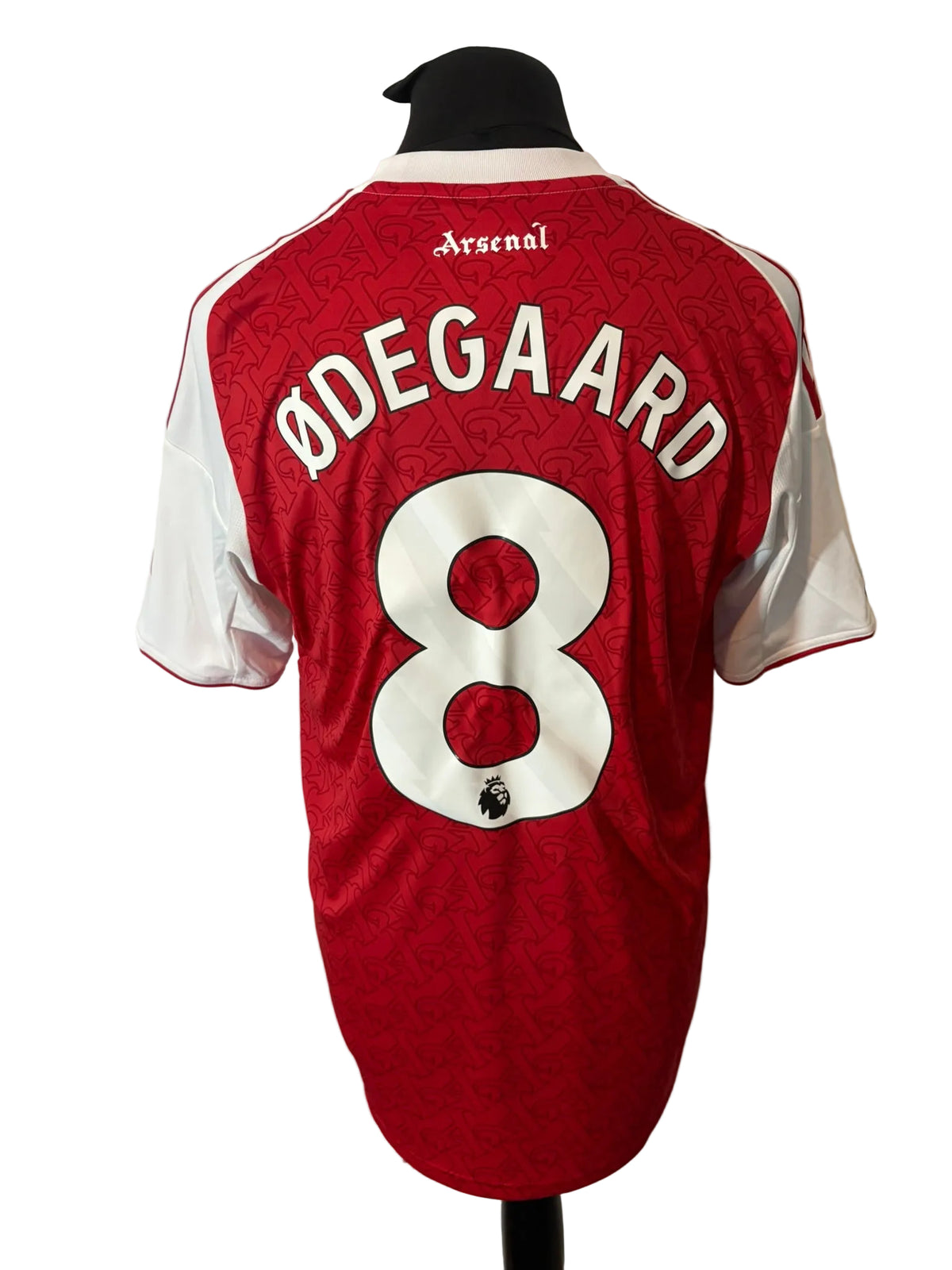 Arsenal 2025-26 home football shirt, red, Large, Adidas, Martin Odegaard, back