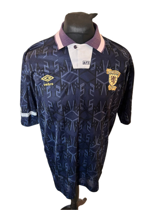 Scotland 1991-94 Home Football Shirt Extra Large XL Umbro