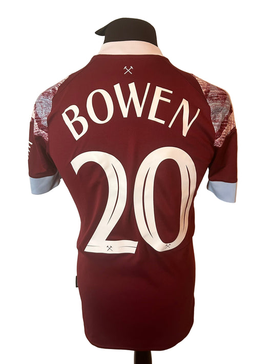 West Ham United 2022-23 home football shirt, Umbro, small, claret, Jarrod Bowen, back