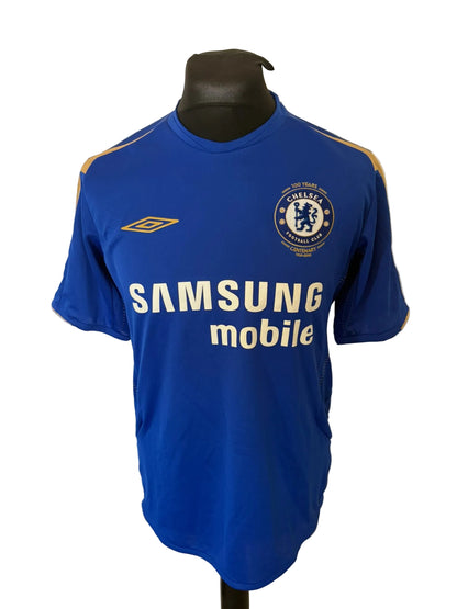 Chelsea 2005-06 home football shirt, blue, medium, Umbro, Didier Drogba, front
