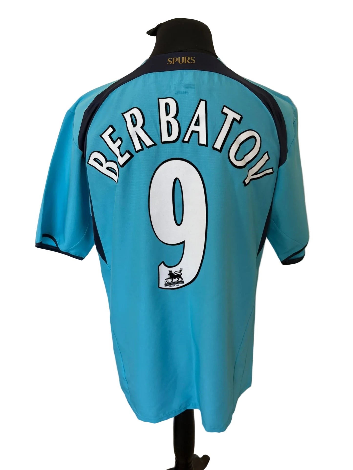 Tottenham Hotspur 2006-07 away football shirt, blue, Large, Puma, Dimitar Berbatov, back