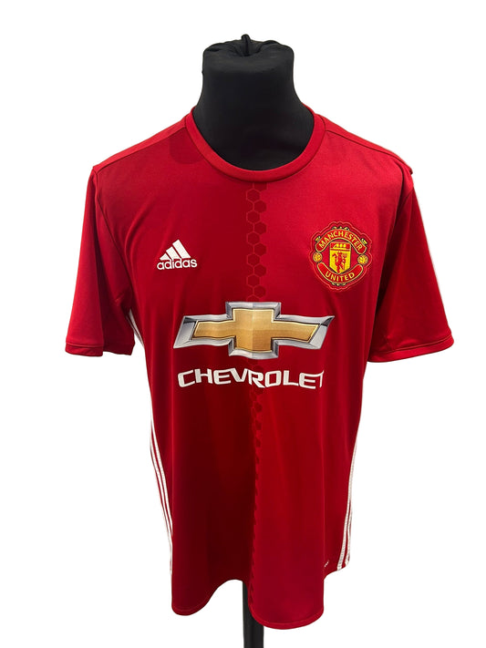 Manchester United 2016-17 home football shirt, red, large, Adidas, Zlatan Ibrahimovic, front