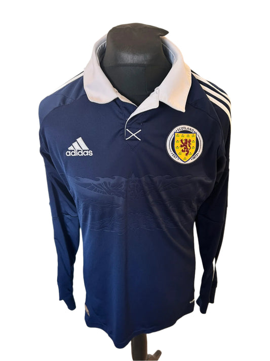 Scotland 2011-13 Home Football Shirt LONG SLEEVES Large Adidas