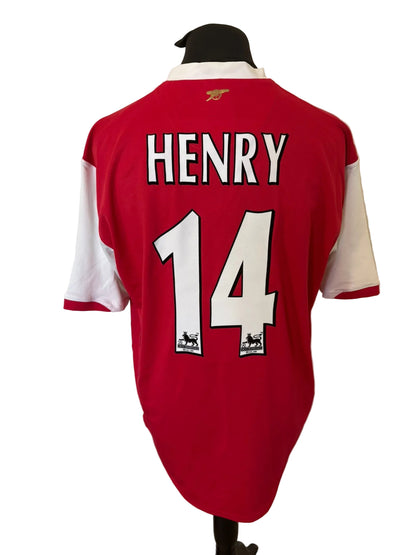 Arsenal 2006-08 home football shirt, red, Extra Large, XL, Nike, Thierry Henry, back