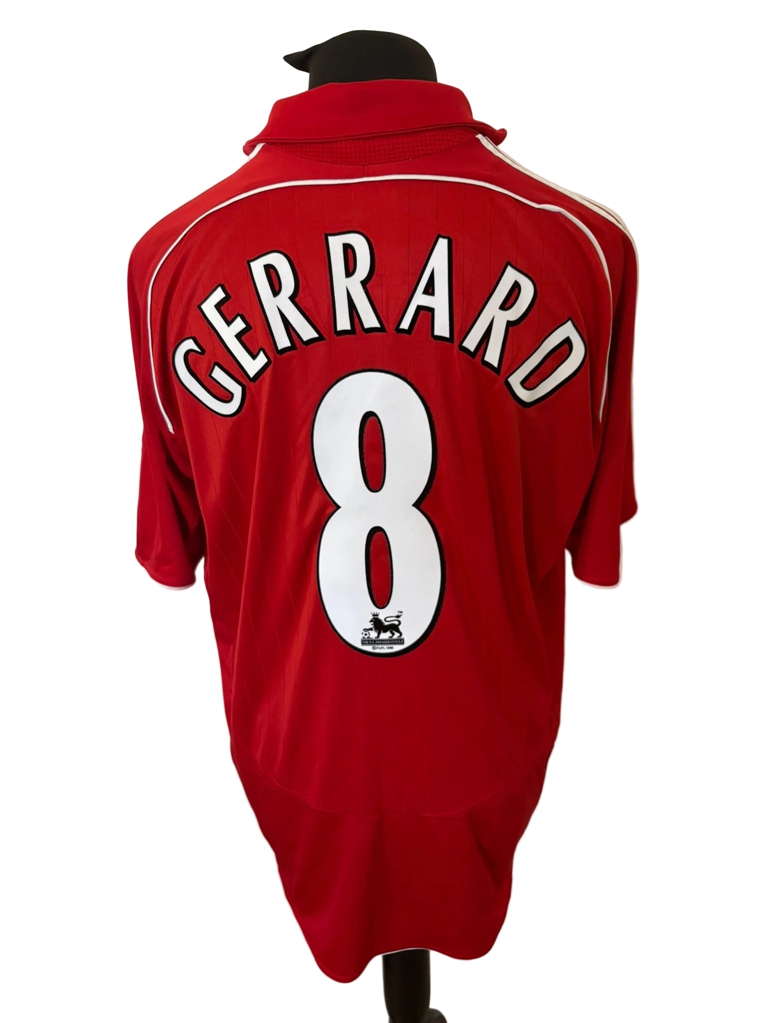 Liverpool 2006-08 home football shirt, red, Extra Large, XL, Adidas, Steven Gerrard, back