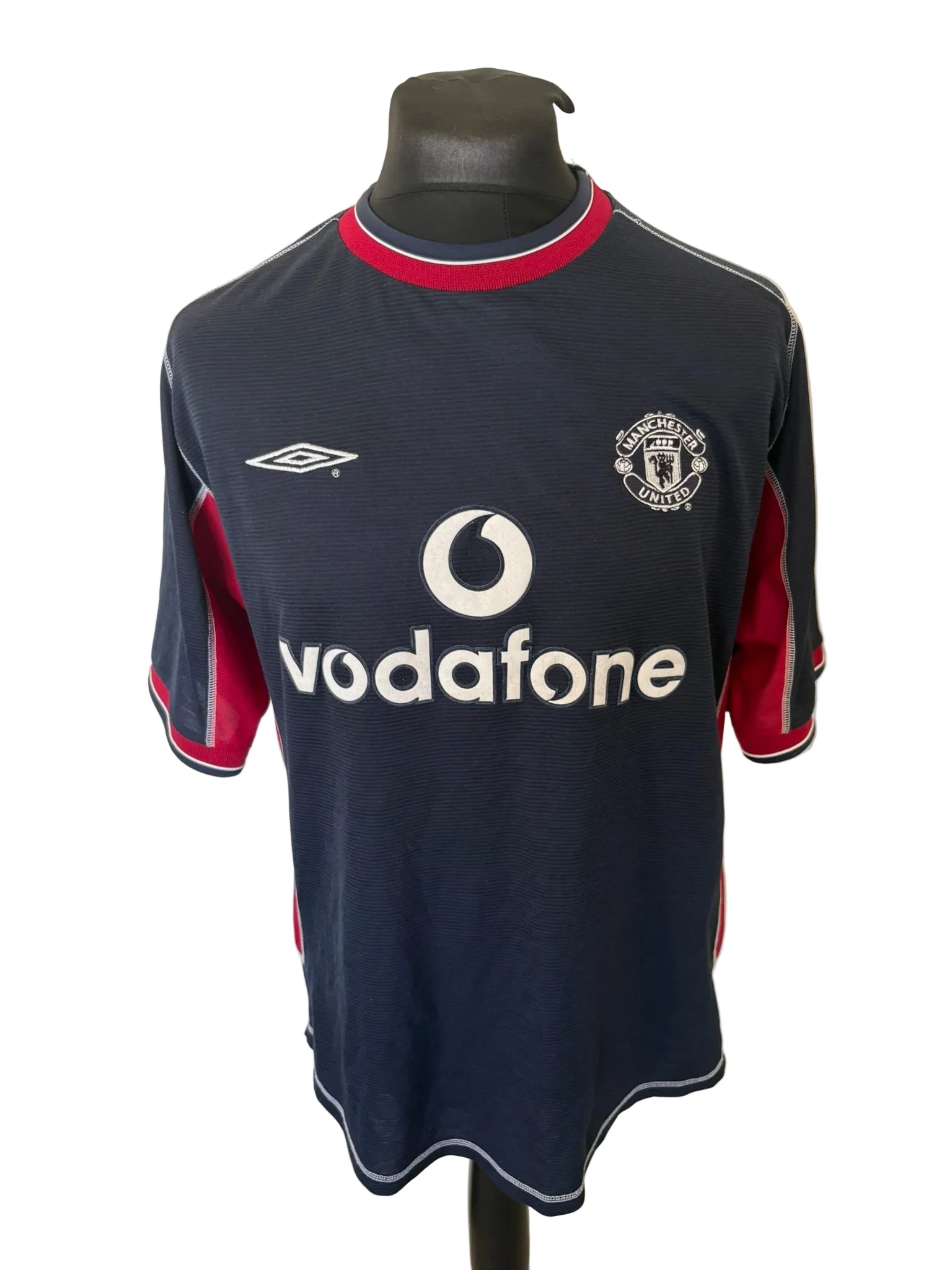 Manchester United 2000-01 third football shirt, navy, Large, Umbro, Paul Scholes, front