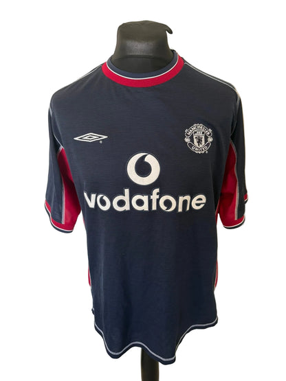 Manchester United 2000-01 third football shirt, navy, Large, Umbro, Paul Scholes, front