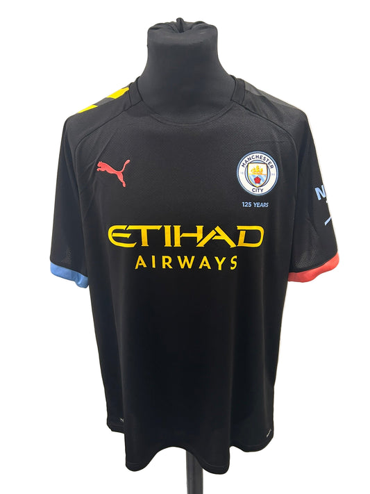 Manchester City 2019-20 away football shirt, black, extra large, XL, Puma, Kevin De Bruyne, front