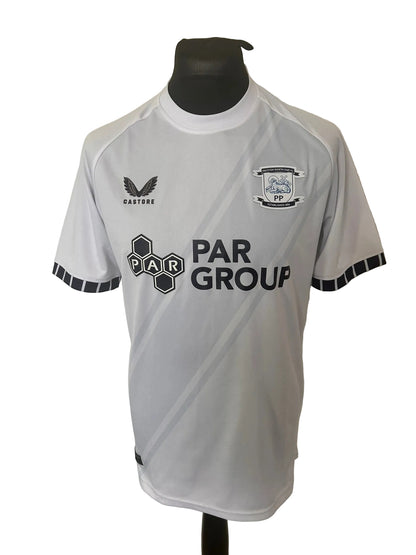 Preston North End 2024-25 home football shirt, white, medium, Castore, front