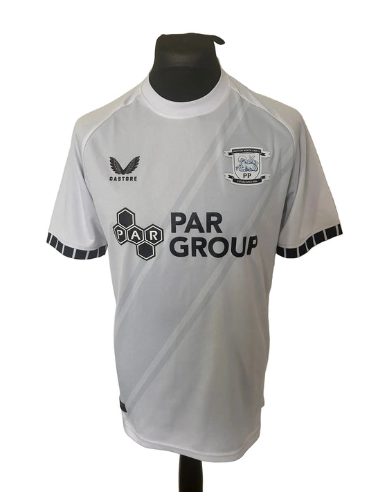 Preston North End 2024-25 home football shirt, white, medium, Castore, front