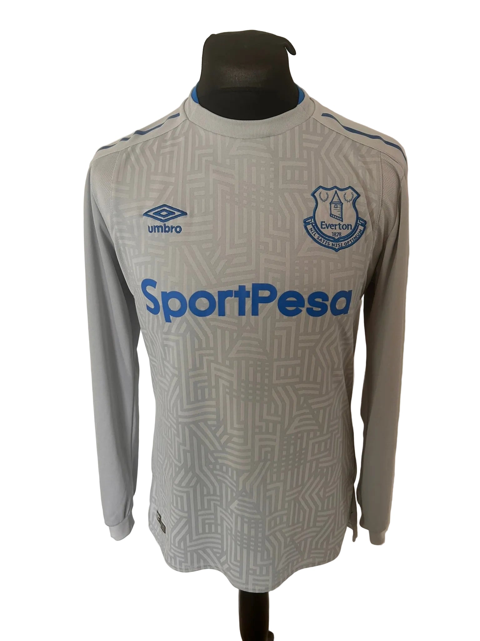 Everton 2017-18 away football shirt, grey, Large, Umbro, Wayne Rooney, front
