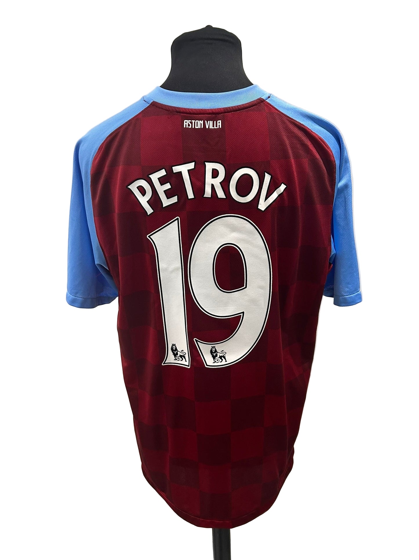 Aston Villa 2011-12 home football shirt, claret, large, Nike, Stiliyan Petrov, back