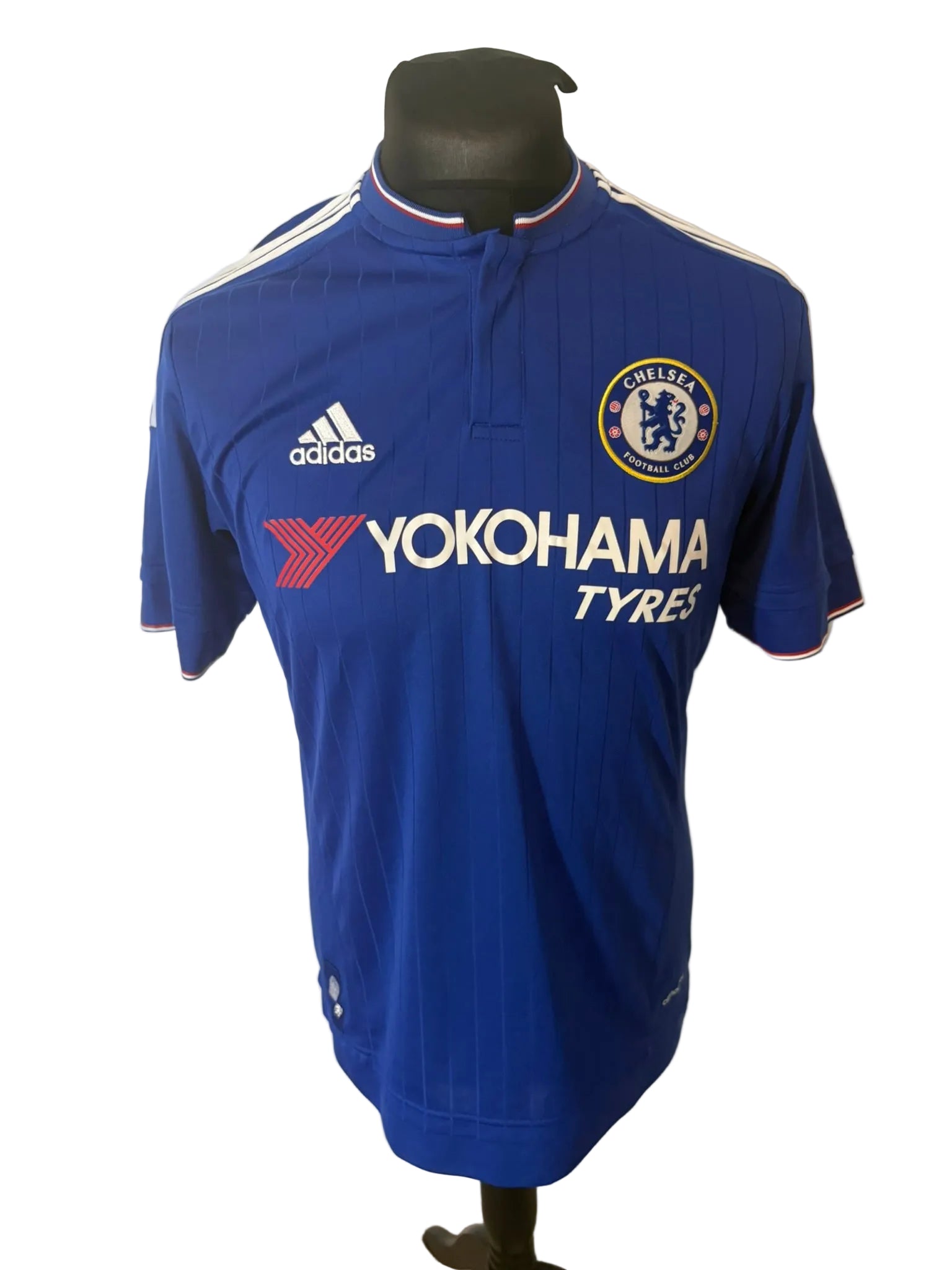 Chelsea 2015-16 home football shirt, blue, medium, Adidas, Eden Hazard, front