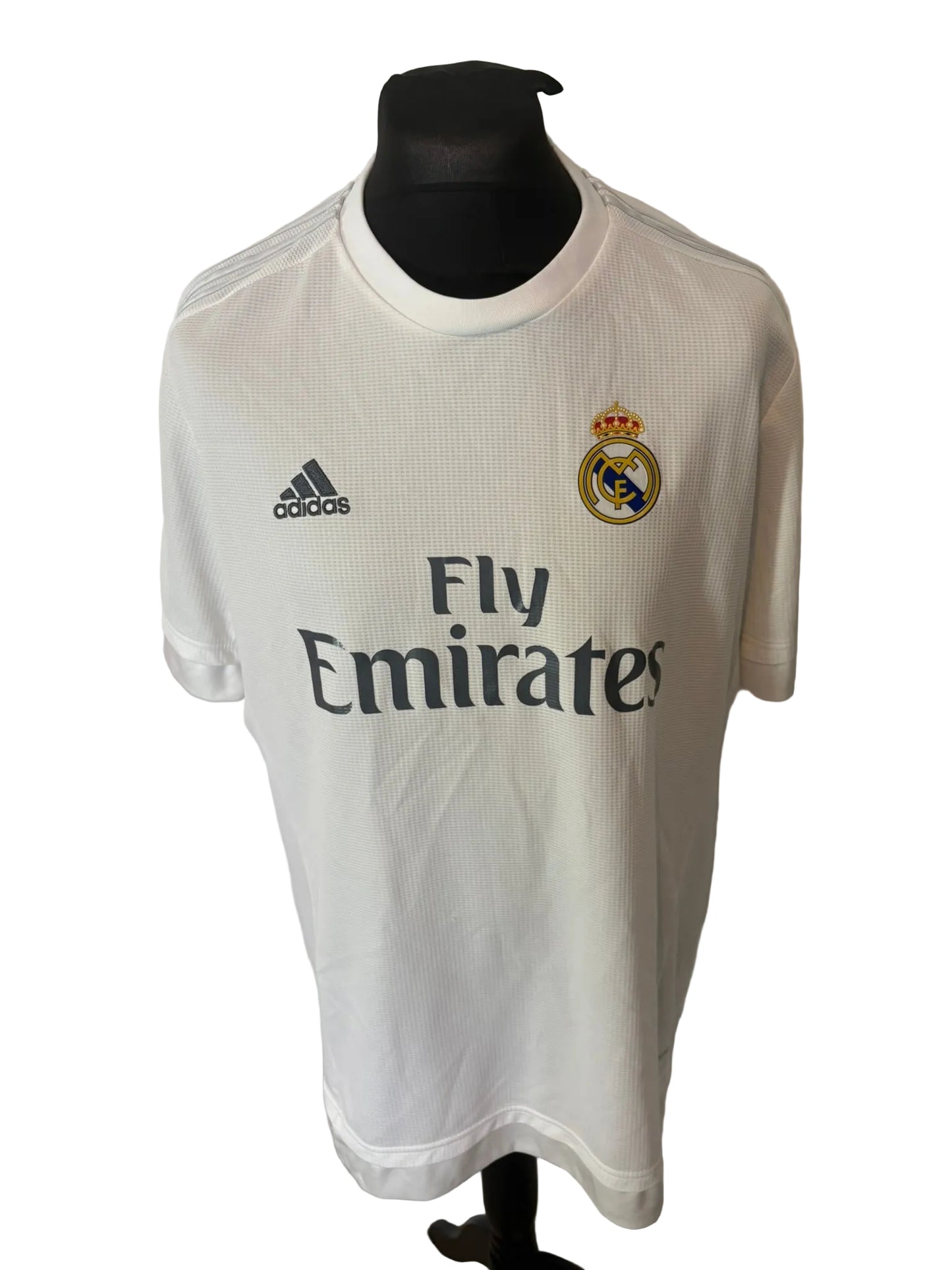 Real Madrid 2015-16 home football shirt, white, 2XL, XXL, Adidas, Cristiano Ronaldo, back