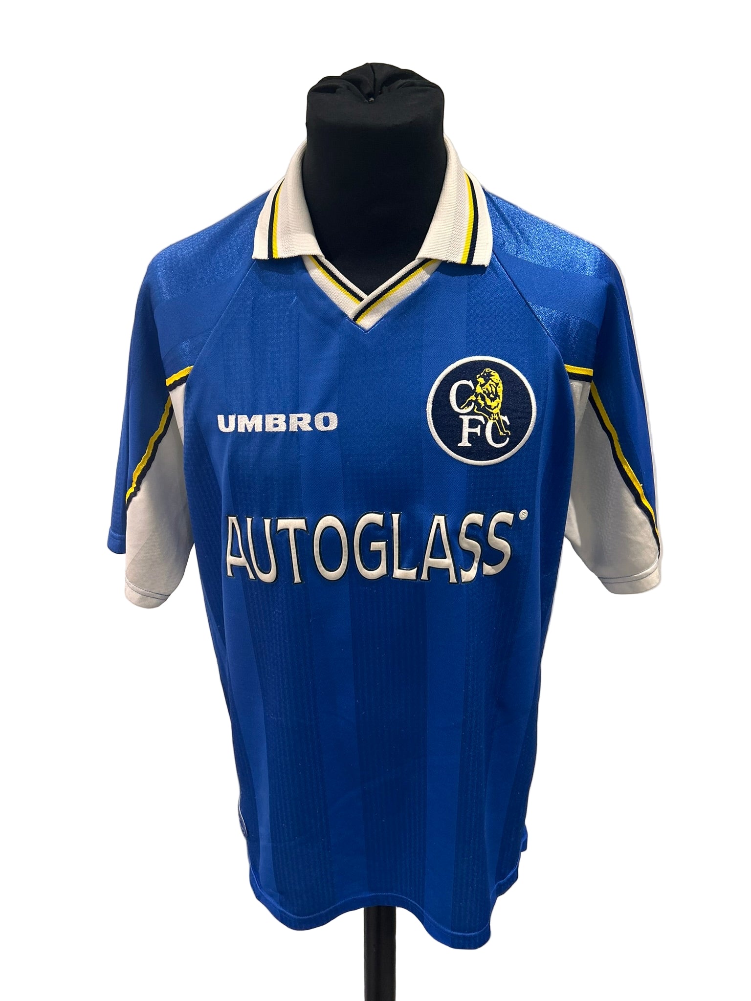 Chelsea 1997-99 home football shirt, blue, extra large, XL, Umbro, Gianfranco Zola, front