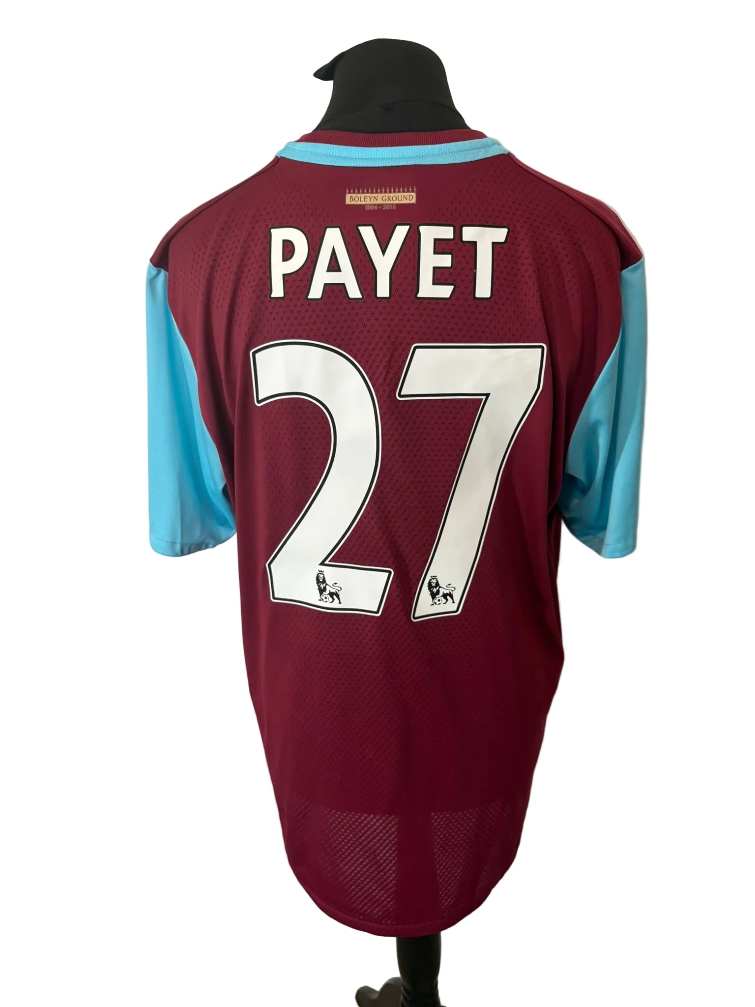 West Ham United 2015-16 home football shirt, claret, 2XL, XXL, Umbro, Dimitri Payet, back