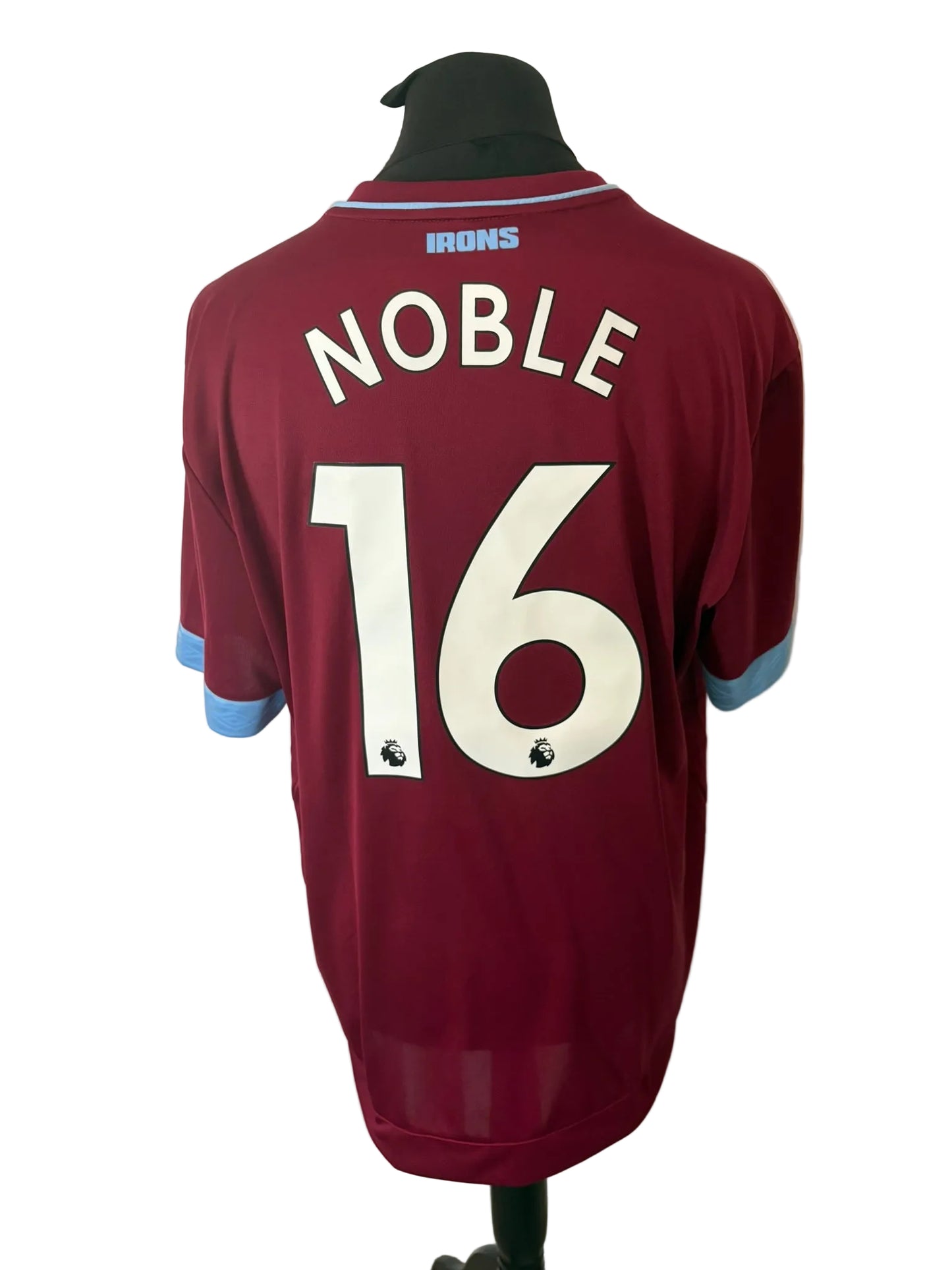 West Ham United 2018-19 home football shirt, claret, 2XL, XXL, Umbro, Mark Noble, back