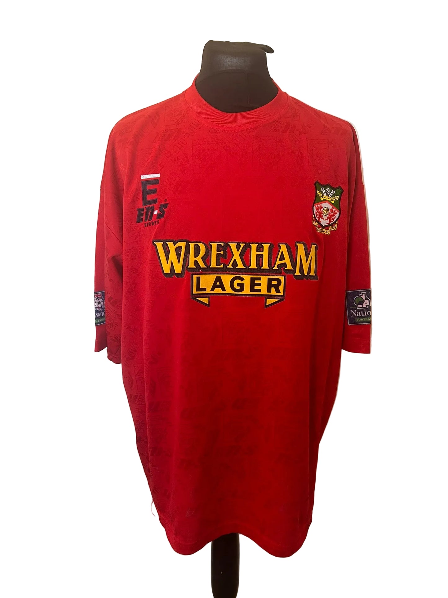 Wrexham 1996-97 home football shirt, red, XXL, En-S, front