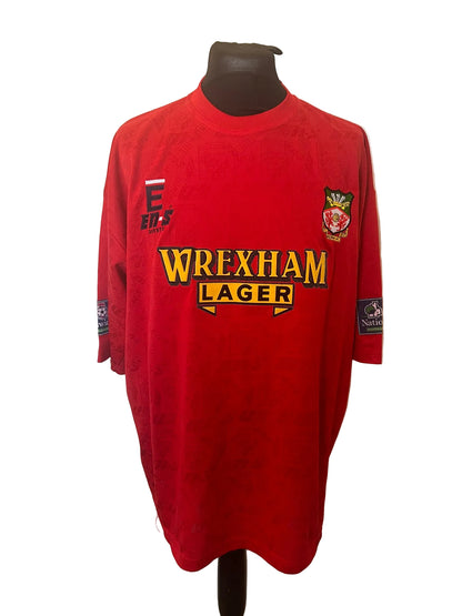 Wrexham 1996-97 home football shirt, red, XXL, En-S, front