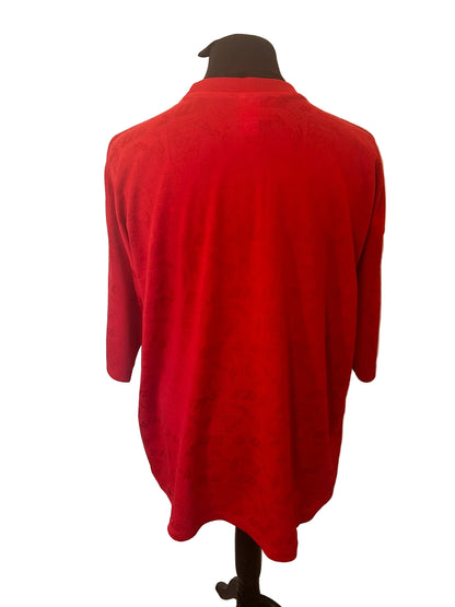 Wrexham 1996-97 home football shirt, red, XXL, En-S, back