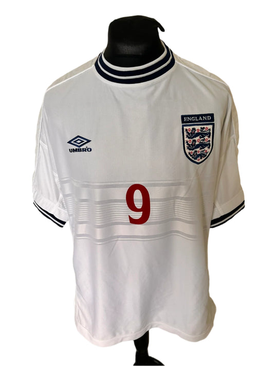 England Alan Shearer 1999-01 Home Football Shirt 2XL XXL Umbro