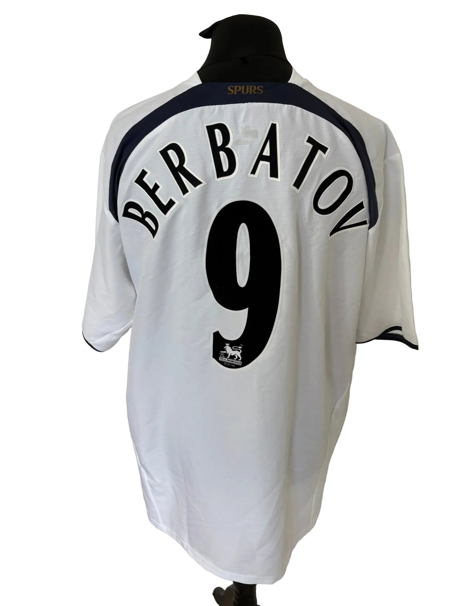Tottenham Hotspur 2006-07 home football shirt, white,XXL, 2XL, Puma, Dimitar Berbatov, back