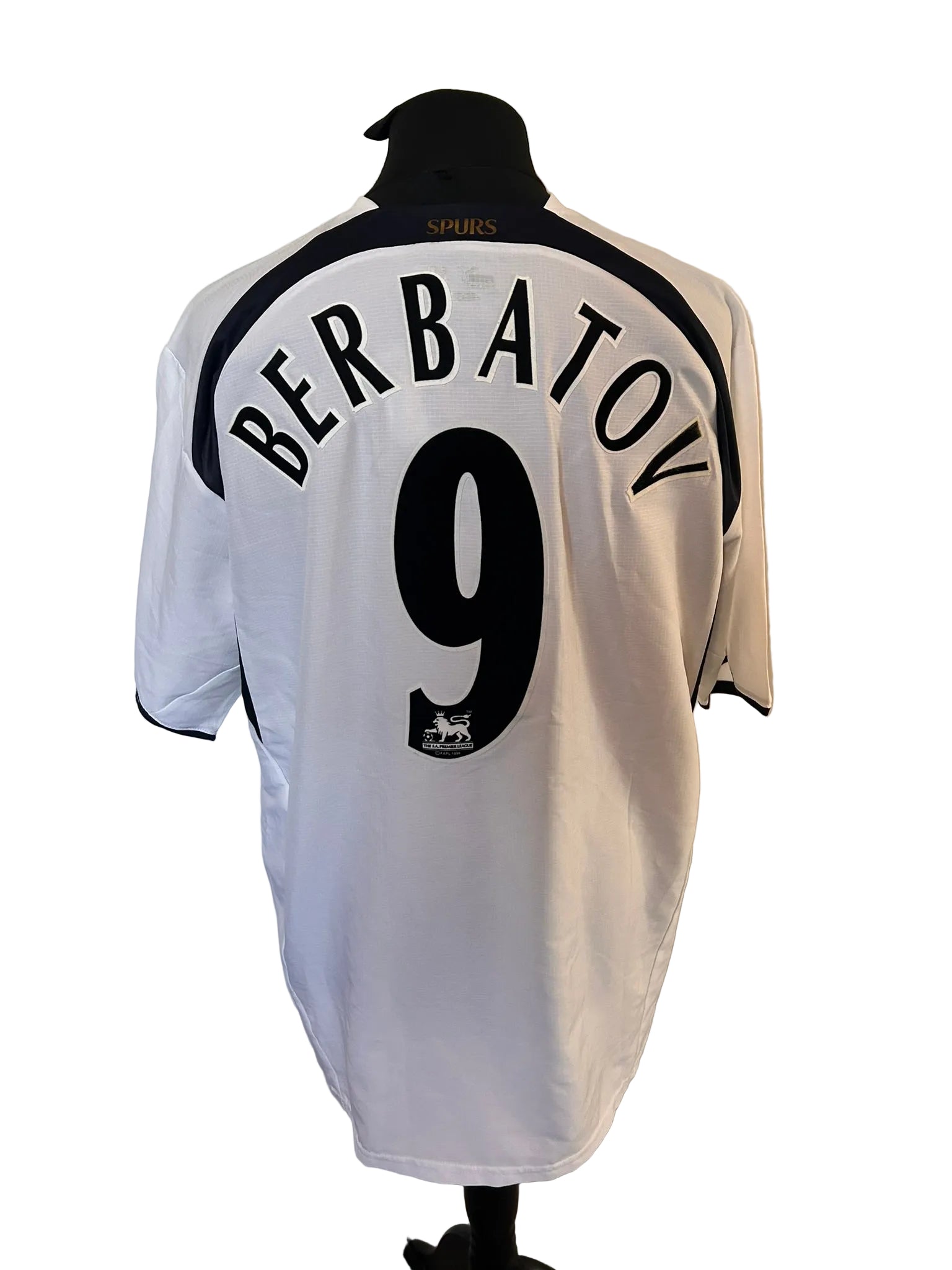 Tottenham Hotspur 2006-07 home football shirt, white XXL, Puma, Dimitar Berbatov, back