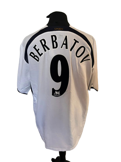 Tottenham Hotspur 2006-07 home football shirt, white XXL, Puma, Dimitar Berbatov, back