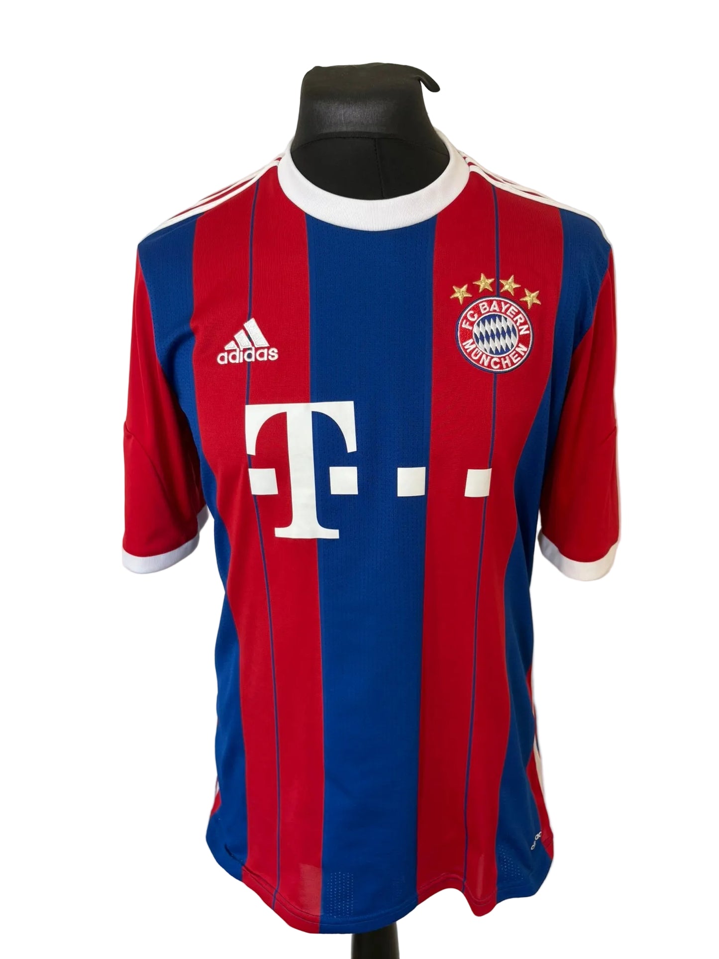 Bayern Munich 2014-15 home football shirt, blue and red, large, Adidas, front