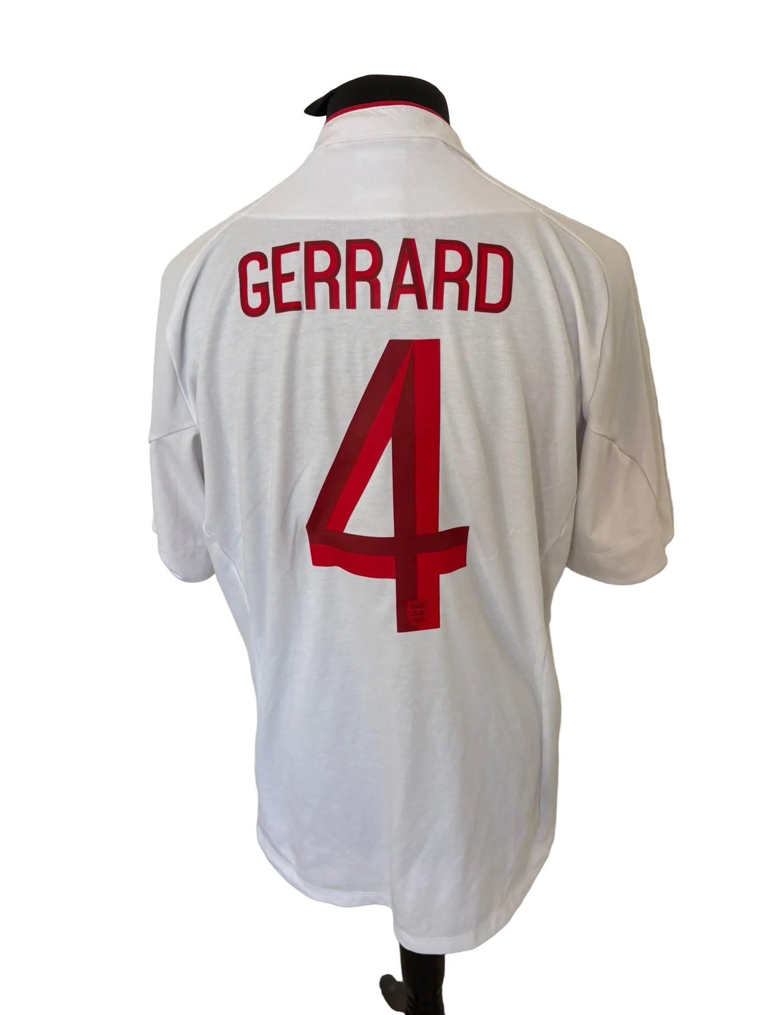 England 2012-13 home football shirt, white, Extra Large, XL, Umbro, Steven Gerrard, back