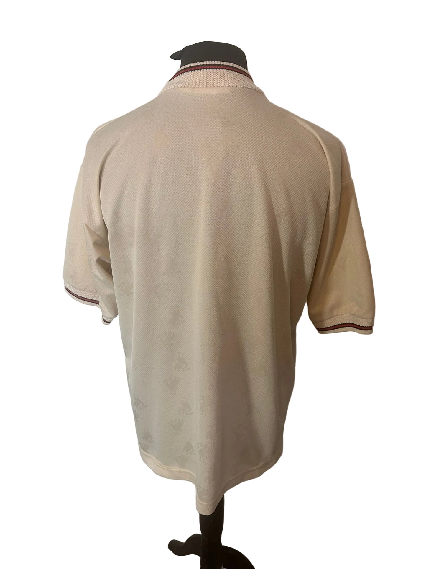 Liverpool 1996-97 away football shirt, beige, Large, Reebok, back