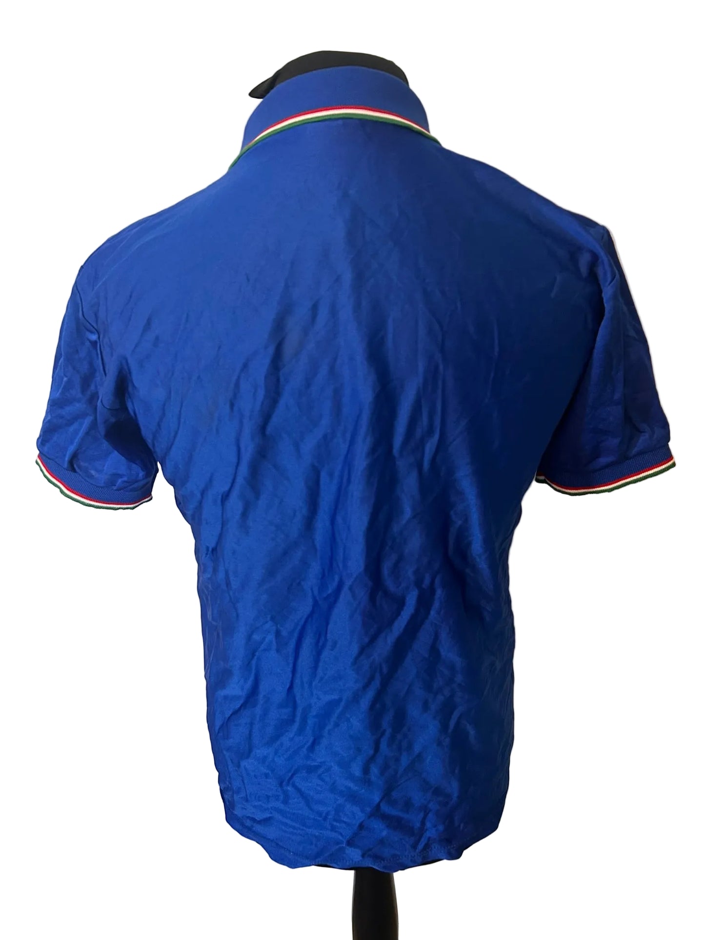 Italy 1986-91 home football shirt, blue, medium, Diadora, back