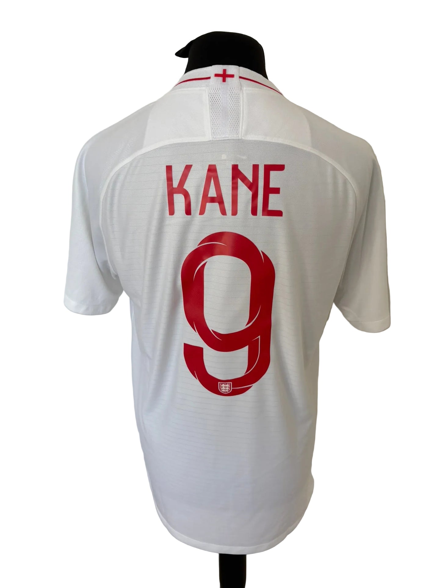 England 2018-19 home football shirt, white, Large, Nike, Harry Kane, back