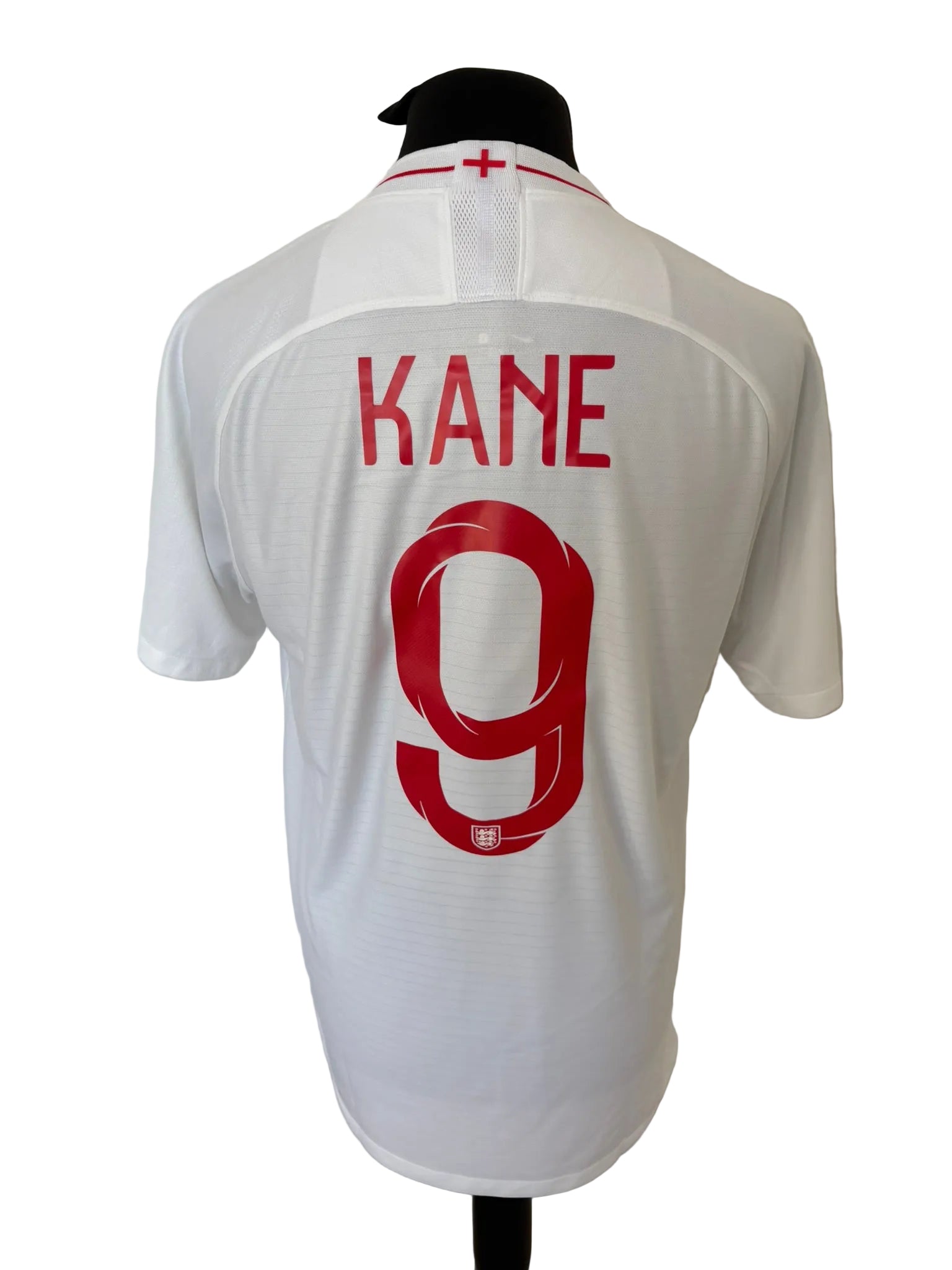 England 2018-19 home football shirt, white, Large, Nike, Harry Kane, back
