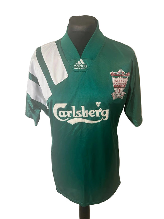 Liverpool 1992-93 away football shirt, green, Large, Adidas, front