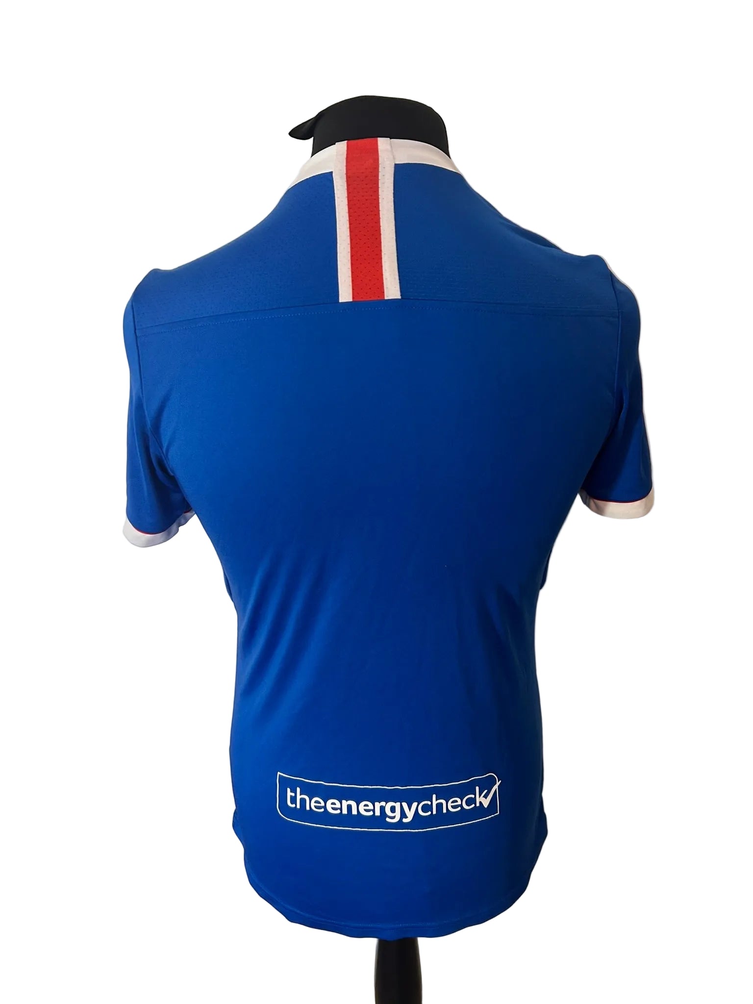 Rangers 2020-21 home football shirt, blue, small, Castore, back