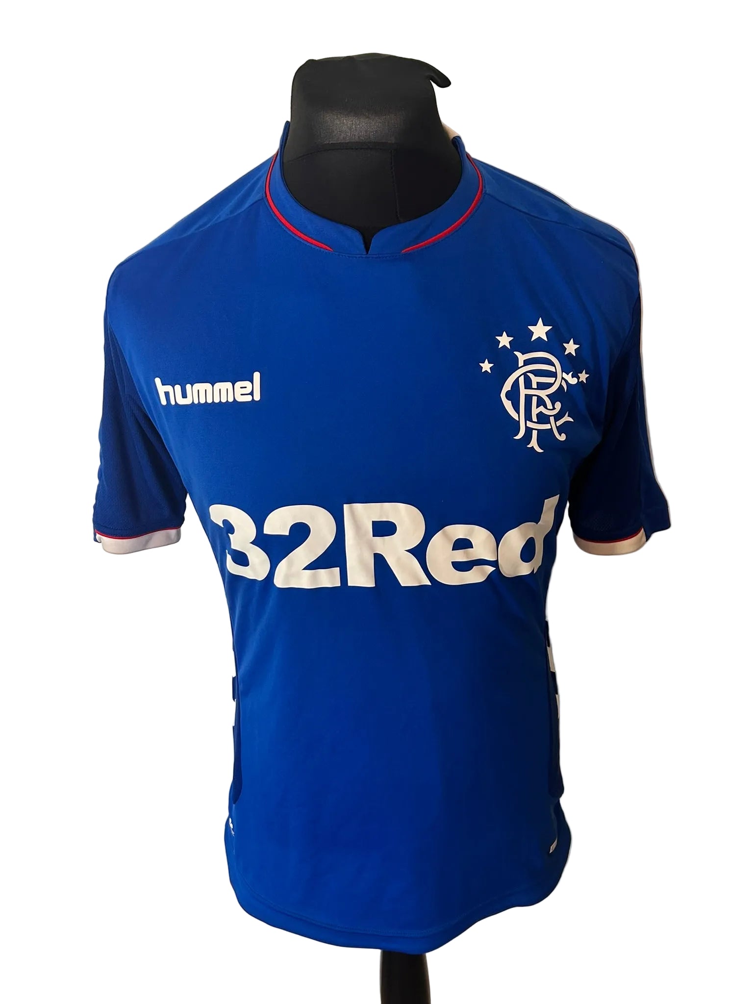 Rangers 2018-19 home football shirt, blue, small, Hummel, front