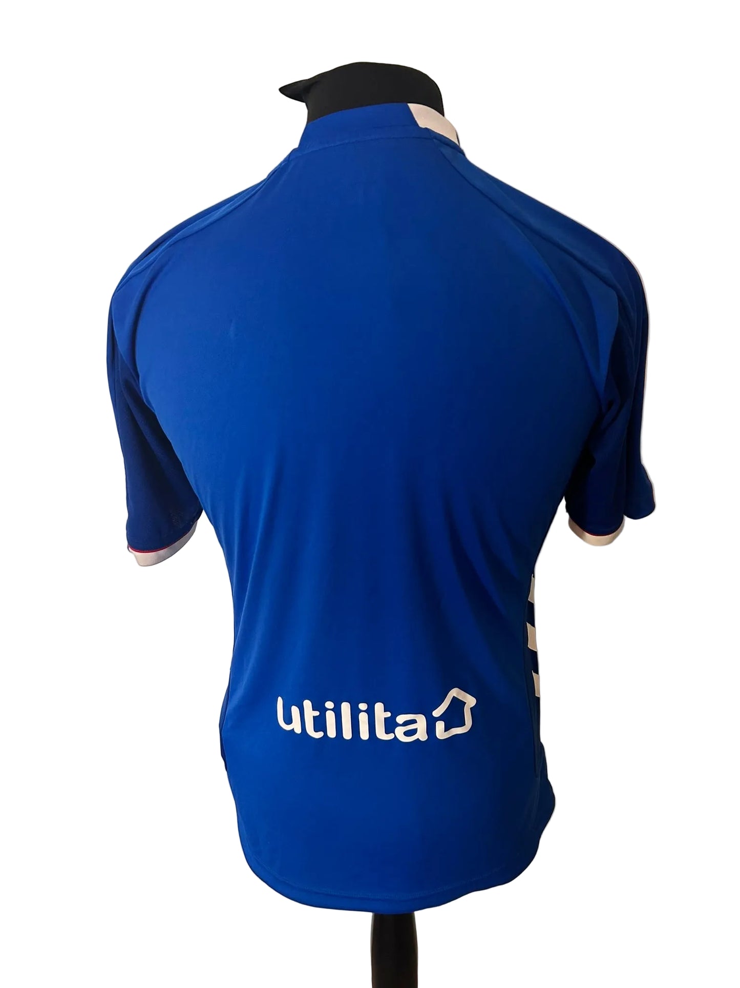 Rangers 2018-19 home football shirt, blue, small, Hummel, back