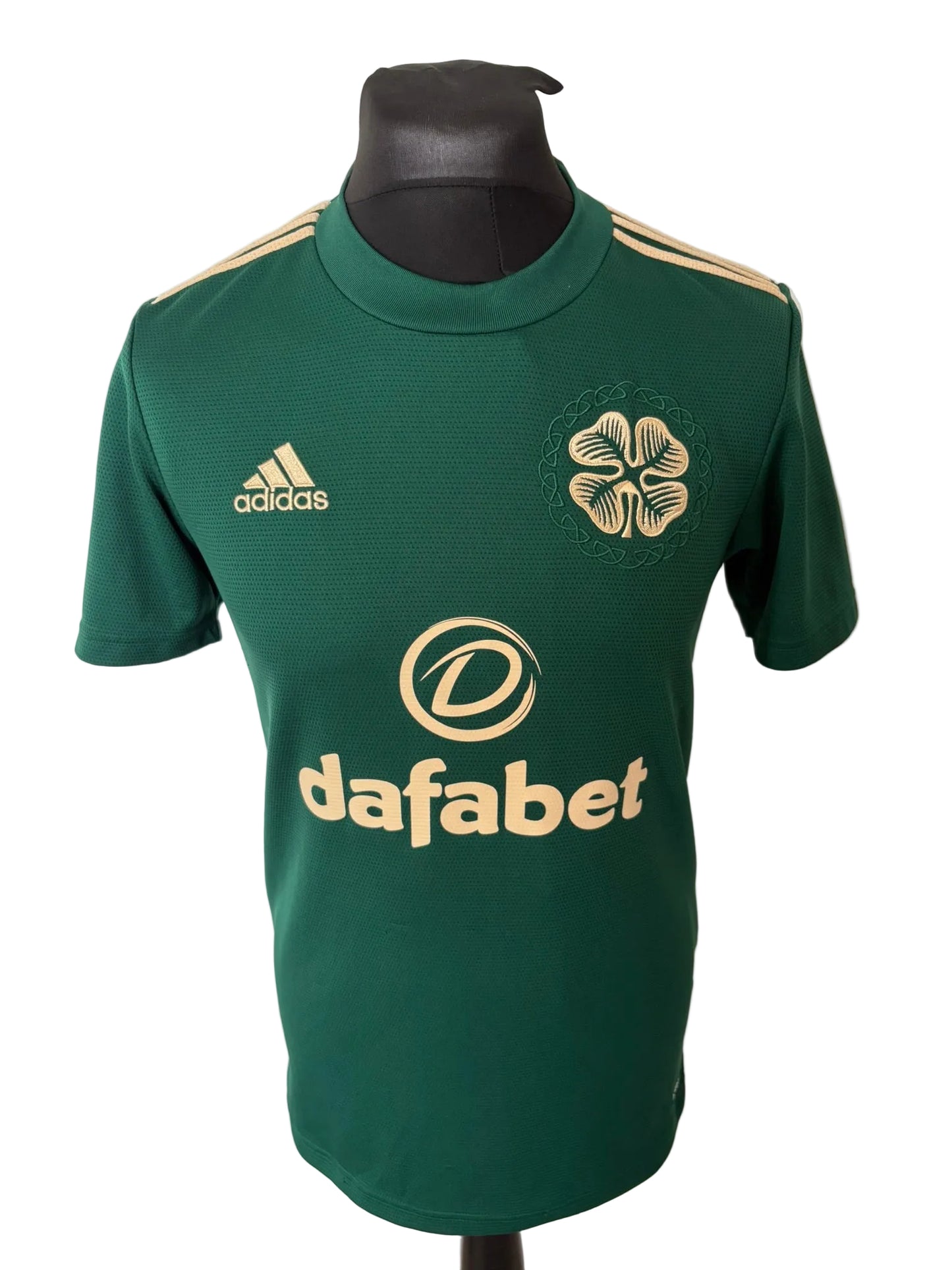 Celtic 2021-22 away football shirt, green, small, Adidas, fromt