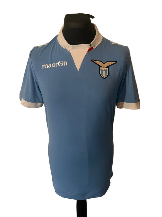 Lazio 2014-15 home football shirt, blue, Large, Macron, front