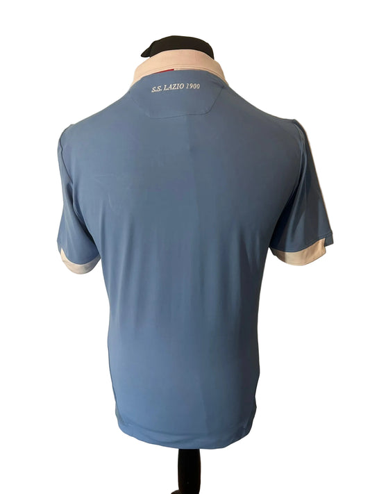 Lazio 2014-15 home football shirt, blue, Large, Macron, back