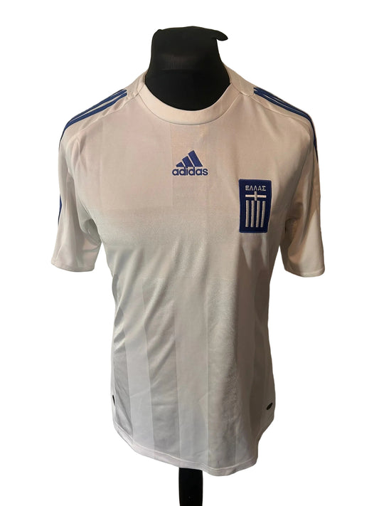 Greece 2008-09 away football shirt, white, medium, Adidas, front
