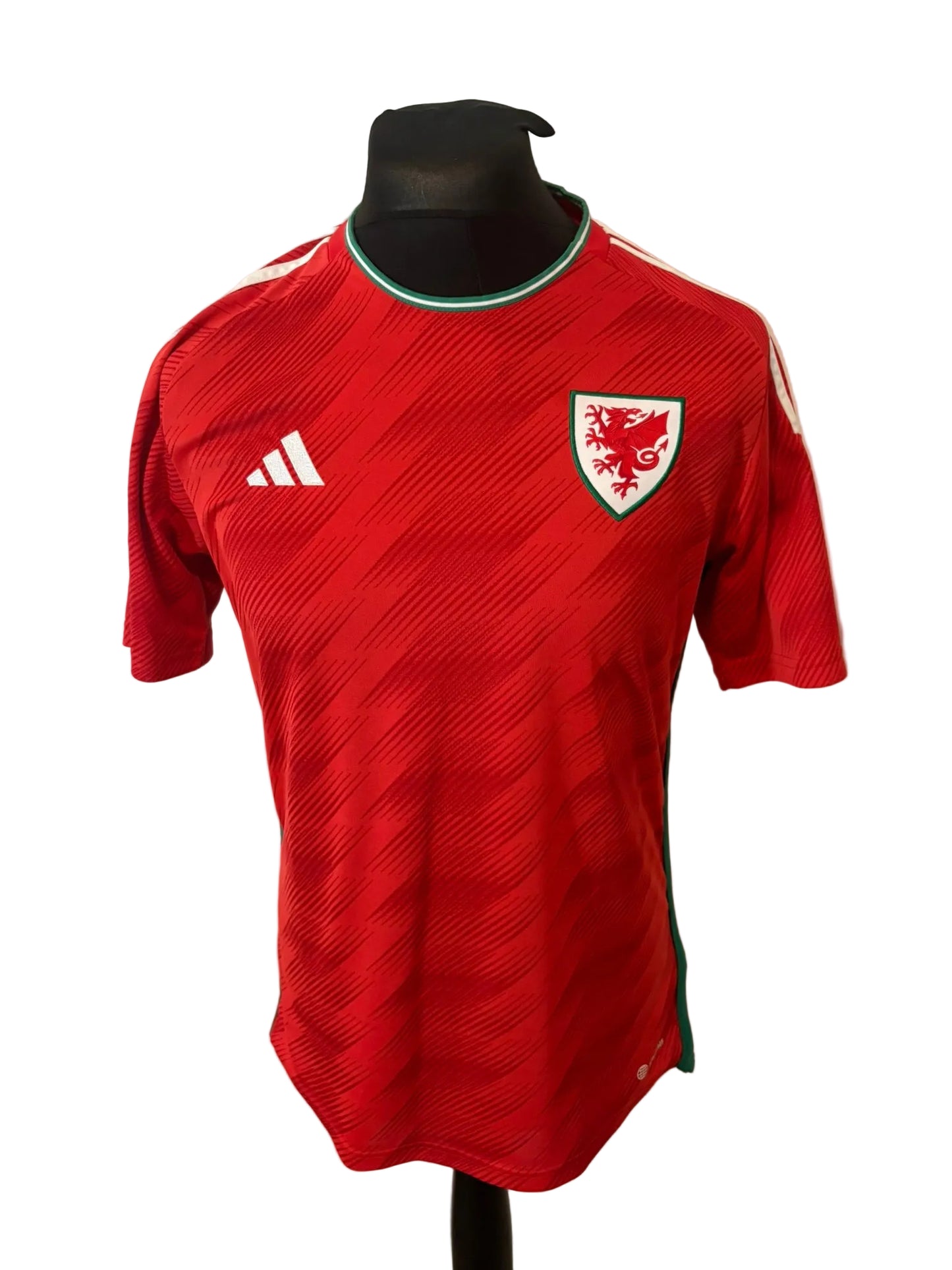 Wales 2022-23 home football shirt, red, medium, Adidas, front