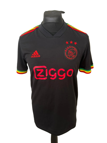 Ajax 2021-22 third football shirt, black, medium, Adidas, front