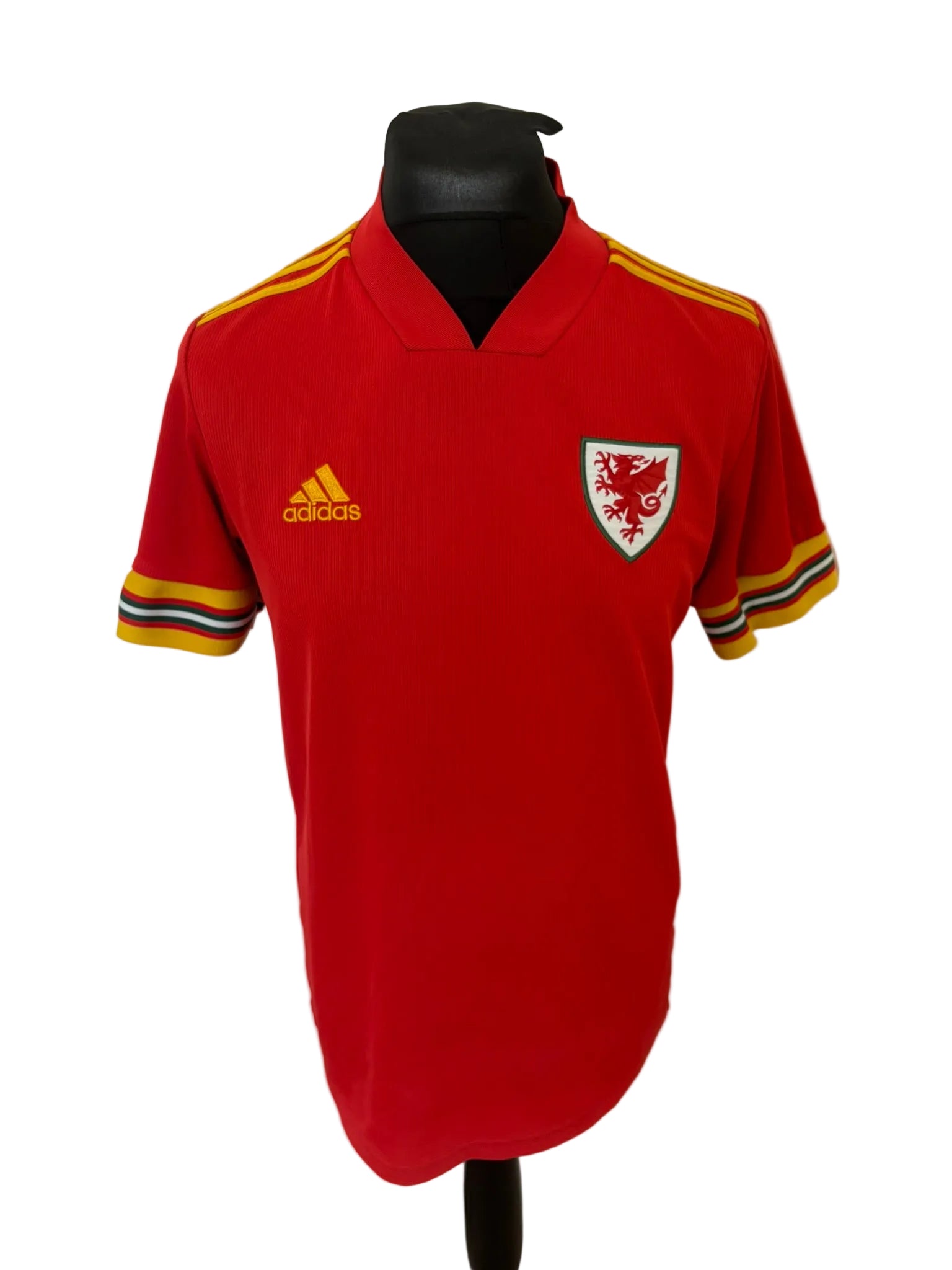 Wales 2020-21 home football shirt, red, medium, Adidas, front